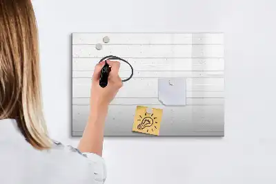 Magnetic marker board with a wooden panel pattern