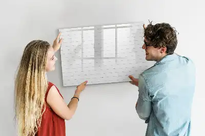 Magnetic marker board with a wooden panel pattern