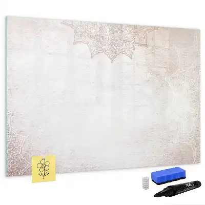 Magnetic marker board with decorative pattern