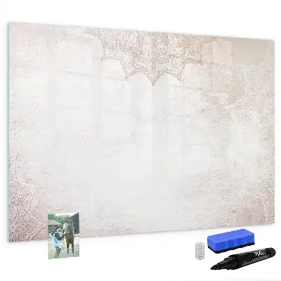 Magnetic marker board with decorative pattern