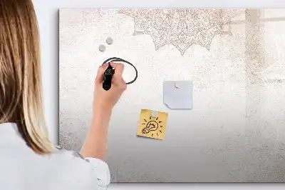 Magnetic marker board with decorative pattern