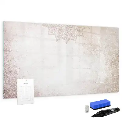 Magnetic marker board with decorative pattern