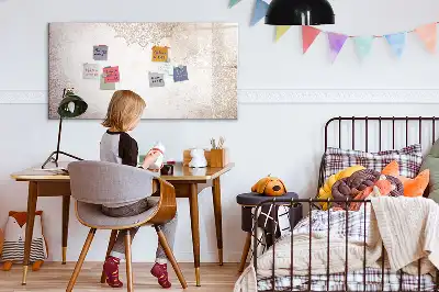 Magnetic marker board with decorative pattern