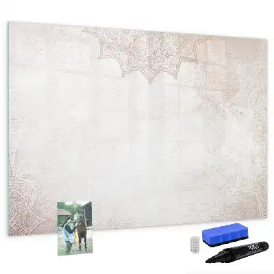 Magnetic marker board with decorative pattern