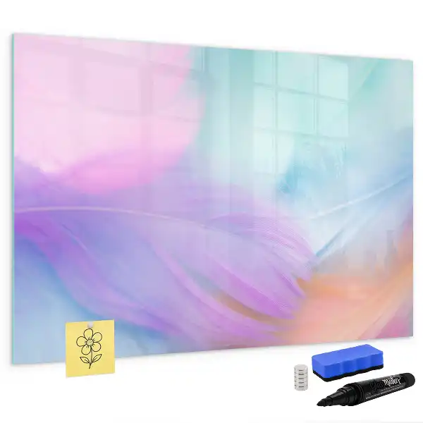 Magnetic marker board with colorful pens