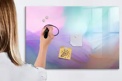 Magnetic marker board with colorful pens