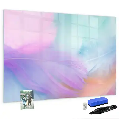 Magnetic marker board with colorful pens