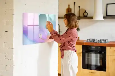 Magnetic marker board with colorful pens