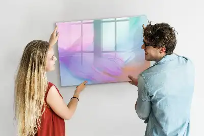 Magnetic marker board with colorful pens