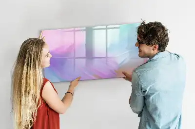Magnetic marker board with colorful pens