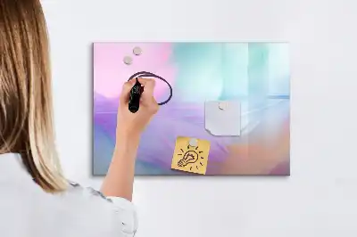 Magnetic marker board with colorful pens