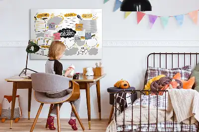 Magnetic marker board for New Year's goals