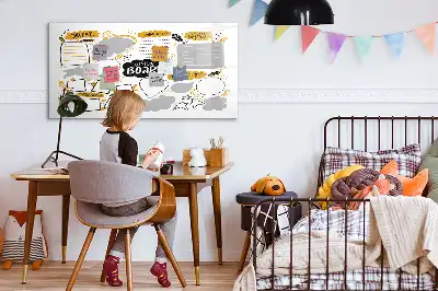 Magnetic marker board for New Year's goals