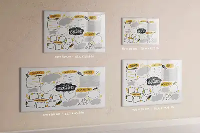 Magnetic marker board for New Year's goals