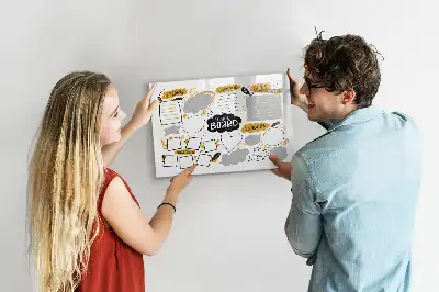 Magnetic marker board for New Year's goals