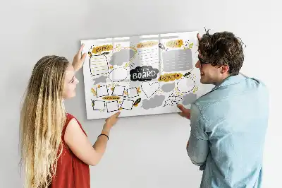 Magnetic marker board for New Year's goals