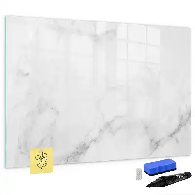 Magnetic glass dry erase board marble finish