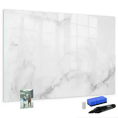 Magnetic glass dry erase board marble finish