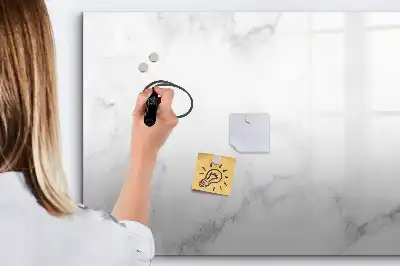 Magnetic glass dry erase board marble finish