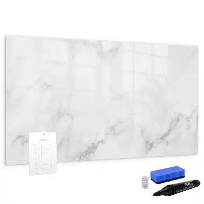 Magnetic glass dry erase board marble finish