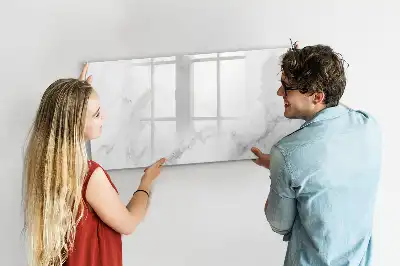 Magnetic glass dry erase board marble finish