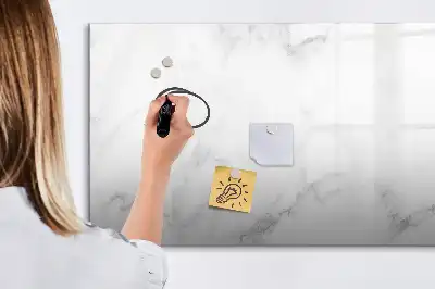 Magnetic glass dry erase board marble finish
