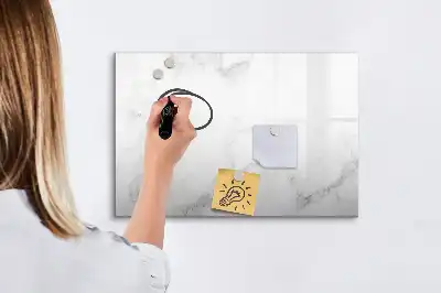 Magnetic glass dry erase board marble finish