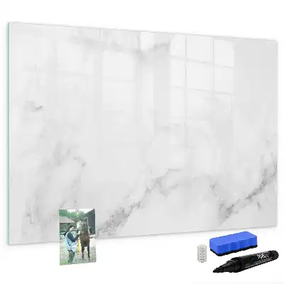 Magnetic glass dry erase board marble finish