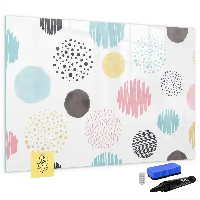 Magnetic marker board with geometric pattern