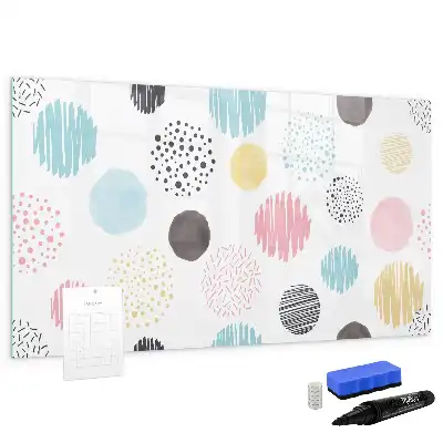 Magnetic marker board with geometric pattern