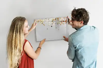 Magnetic marker board stars design