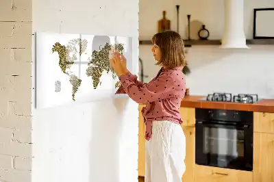 Magnetic world map marker board 