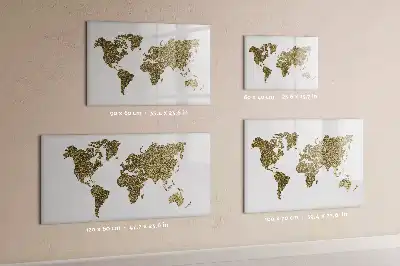 Magnetic world map marker board 