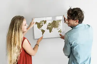 Magnetic world map marker board 