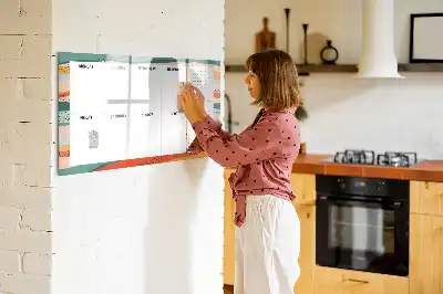 Magnetic weekly planner board retro style