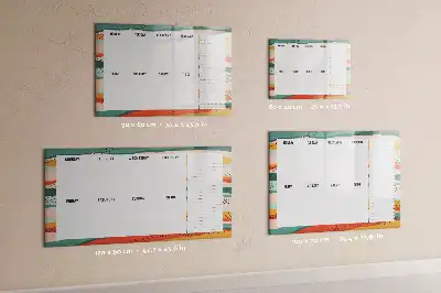Magnetic weekly planner board retro style