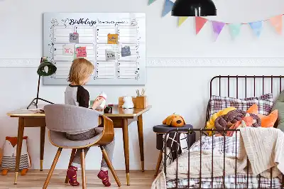 Magnetic glass dry erase board birthday card style