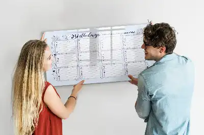Magnetic glass dry erase board birthday card style