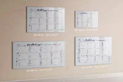 Magnetic glass dry erase board birthday card style