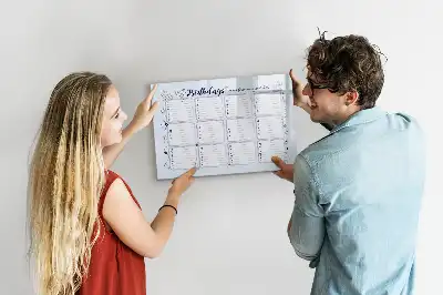 Magnetic glass dry erase board birthday card style