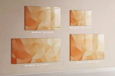 Magnetic glass dry erase board triangle abstraction design