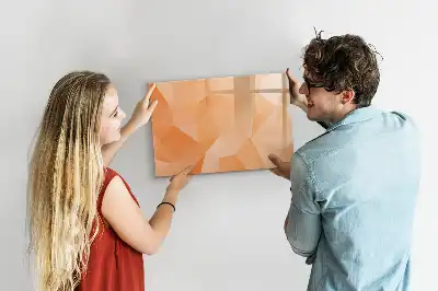 Magnetic glass dry erase board triangle abstraction design