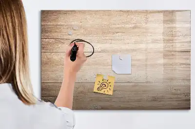 Magnetic marker board with wood texture finish