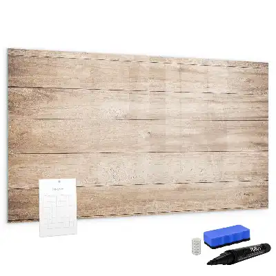Magnetic marker board with wood texture finish