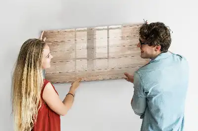 Magnetic marker board with wood texture finish
