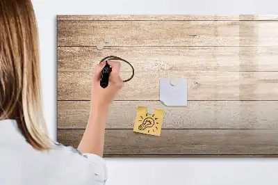 Magnetic marker board with wood texture finish