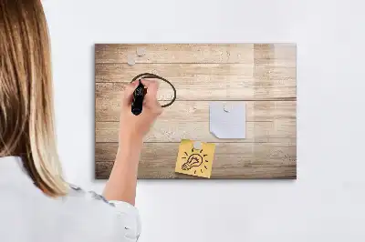 Magnetic marker board with wood texture finish