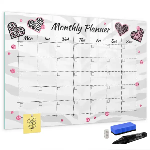 Magnetic monthly planner board elegant magnetic dry erase calendar