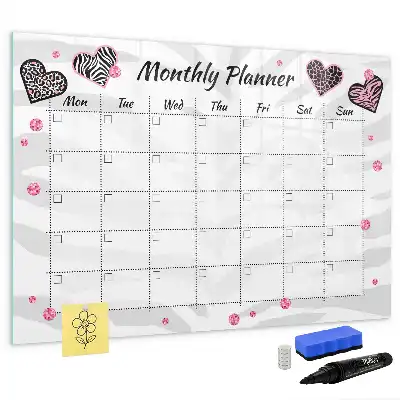 Magnetic monthly planner board elegant magnetic dry erase calendar