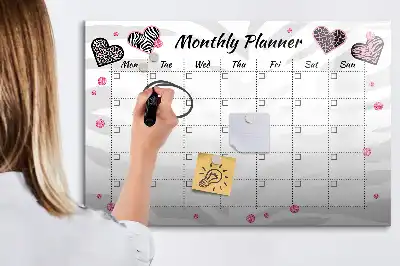 Magnetic monthly planner board elegant magnetic dry erase calendar